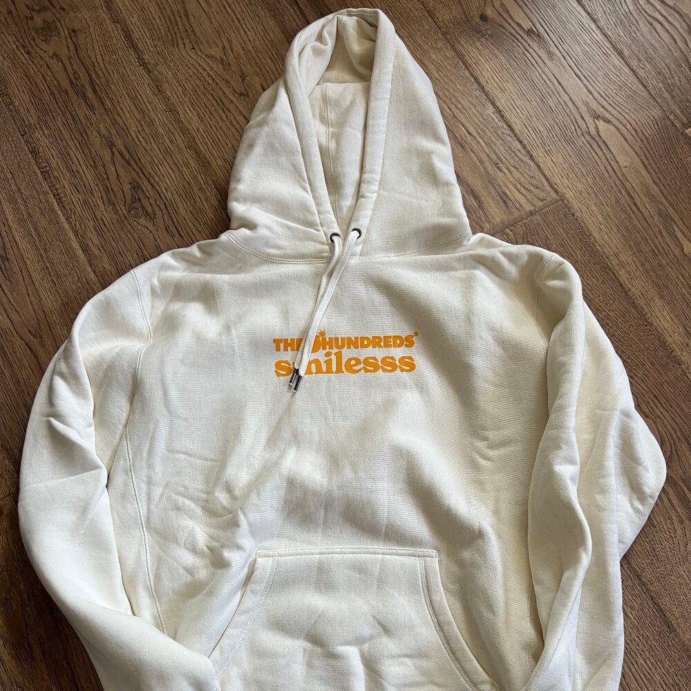 The Hundreds Smiles Hooded Sweatshirt Beige Color with Logo Men's Large